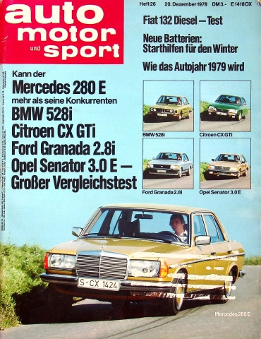 Deckblatt Auto Motor und Sport (26/1978)